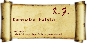 Keresztes Fulvia névjegykártya