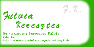 fulvia keresztes business card